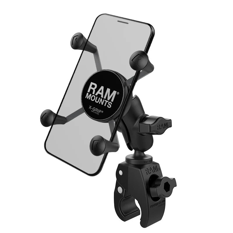 RAM MOUNTS | RAM X-Grip Phone Mount with RAM Tough-Claw Small Clamp Base - Short