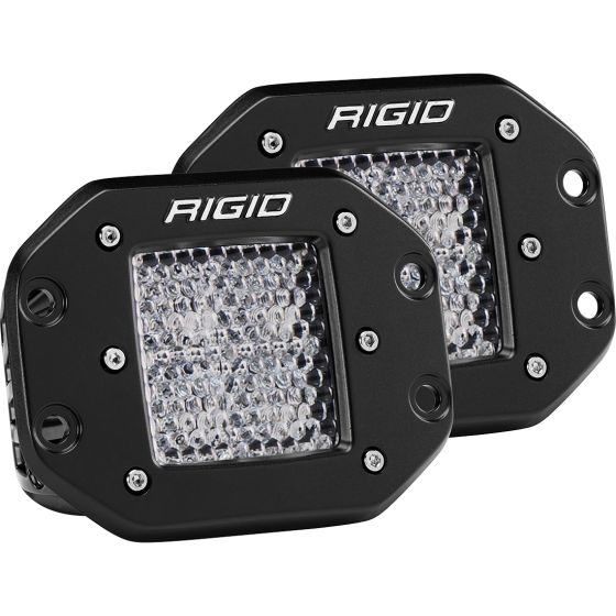 RIGID INDUSTRIES | D-Series Pro Flood Diffused Flush Mount Black 2 Lights (212513)