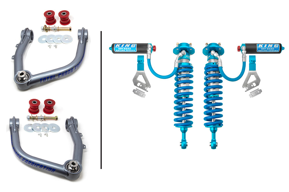 TOTAL CHAOS FABRICATION | Tundra 3rd Gen (2022 - 2024) Uca W/ Adjustable Coilover 2.5 Inch Diameter Shocks (22-25-K1A)