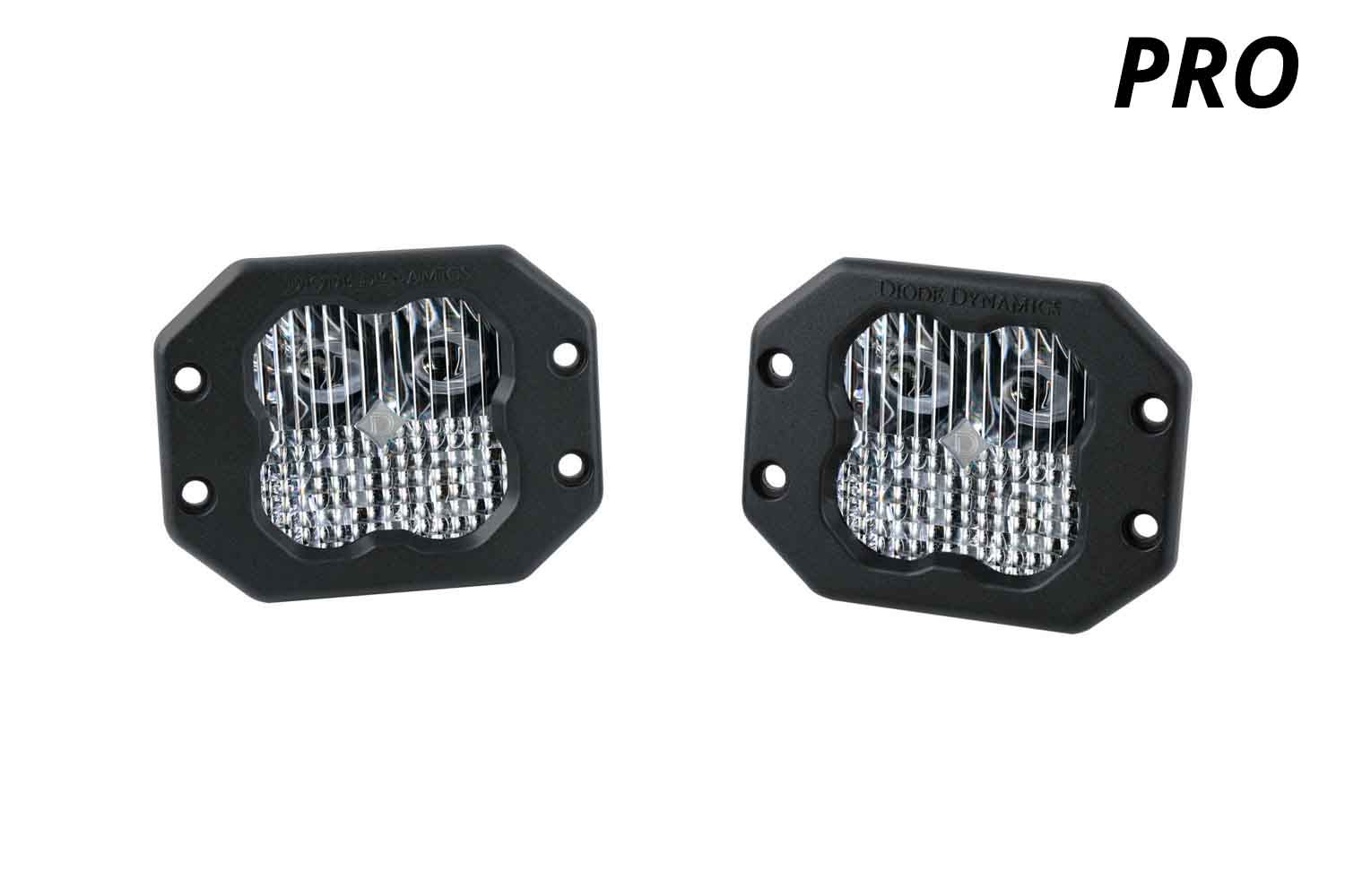 DIODE DYNAMICS | SS3 SAE/DOT White Pro Flush Mount LED Pod (Pair)