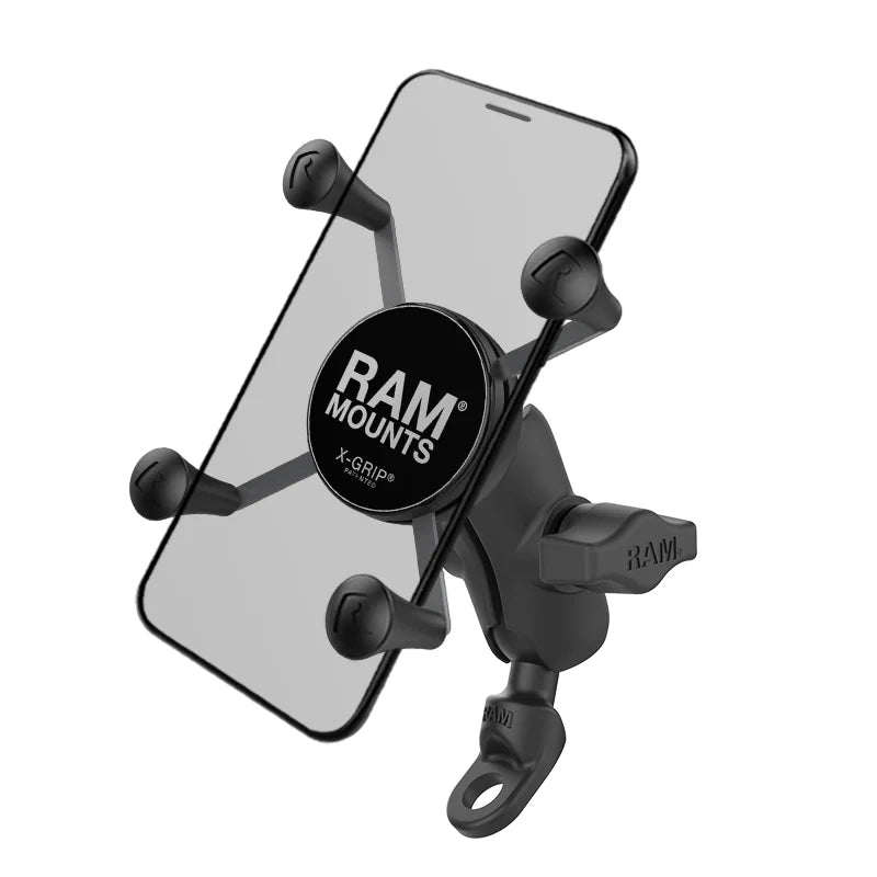 RAM MOUNTS | RAM X-Grip Phone Mount with 9mm Angled Bolt Head Adapter - Composite