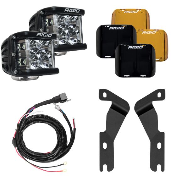 RIGID INDUSTRIES | Tacoma 3rd Gen 2016-2023 A-Pillar Light Kit, Includes D-SS Flood (46707)