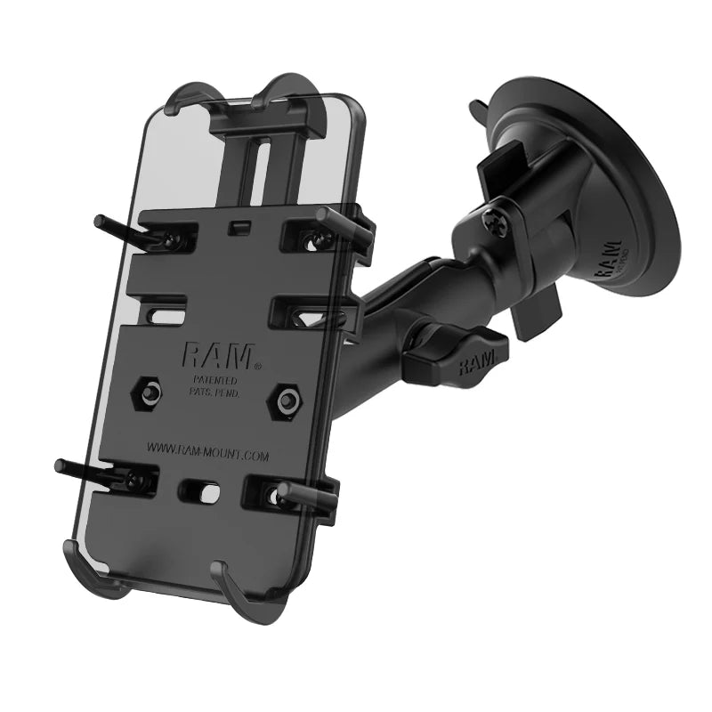 RAM MOUNTS | RAM Quick-Grip Phone Mount with RAM Twist-Lock Suction Cup Base