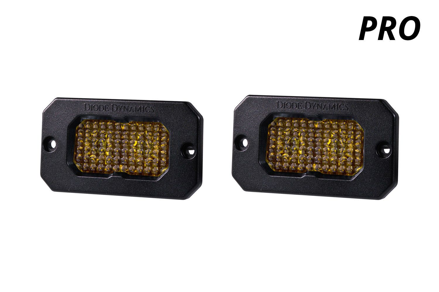 DIODE DYNAMICS | SSC2 SAE Yellow Pro Flush Mount LED Pod (Pair)