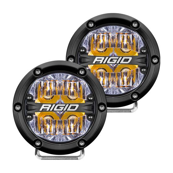 RIGID INDUSTRIES | 360-Series 4 Inch Led Off-Road Drive Optic with Amber Backlight| Pair (36118)