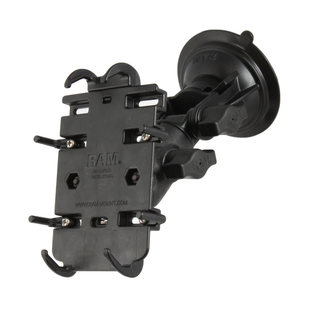 RAM MOUNTS | RAM Quick-Grip Phone Mount with RAM Twist-Lock Suction Ratchet Base