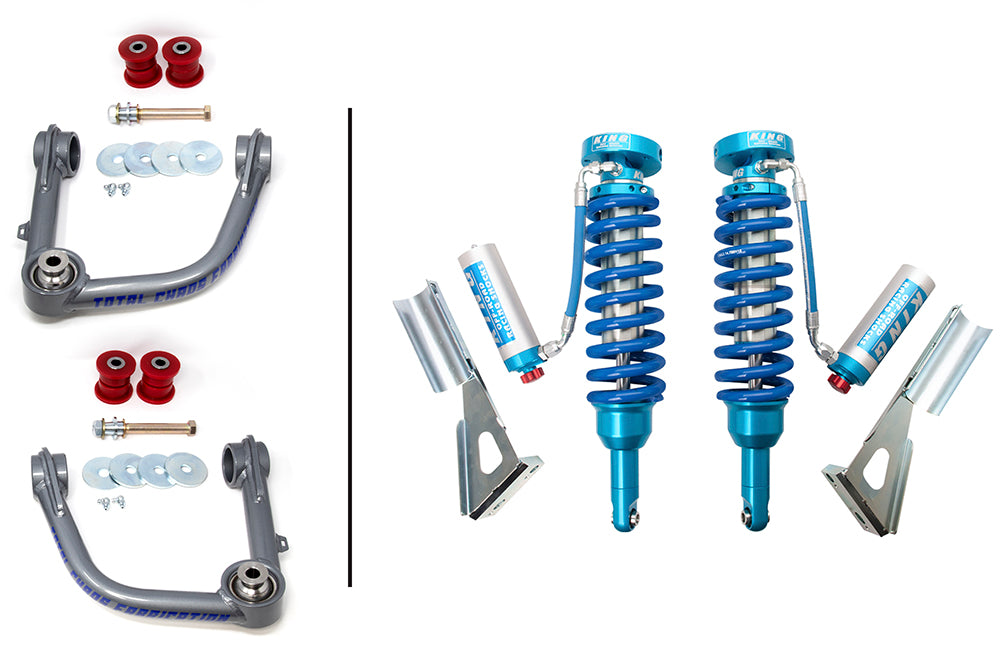 TOTAL CHAOS FABRICATION | Tacoma 3rd Gen (2016 - 2023) Lift Kit W/ Front 2.5 Inch Diameter Adjustable King Shocks (05-25-K1A)