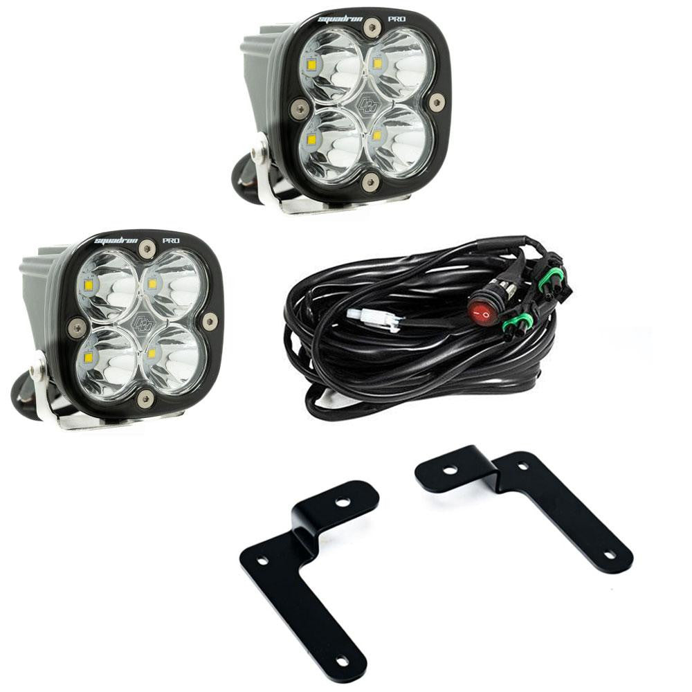 BAJA DESIGNS | Jeep Gladiator 2020-2024 & Wrangler JL 2018-2024 Squadron Pro A-Pillar Light Kit