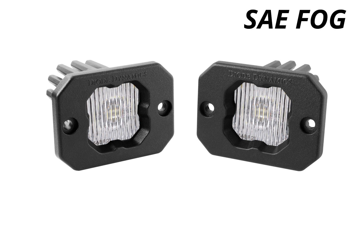 DIODE DYNAMICS | SSC1 White SAE Fog Flush Mount LED Pod (Pair)