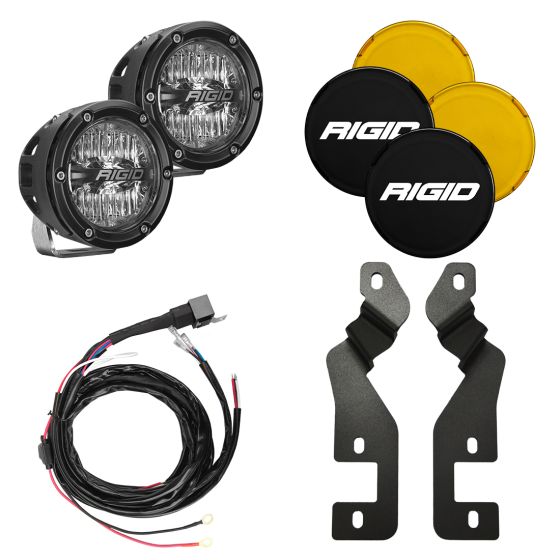 RIGID INDUSTRIES | Ford Bronco Sport 2021-2023 A-Pillar LED Light Mount Kit, Includes 4 Inch 360-Series With Drive Optic (46711)