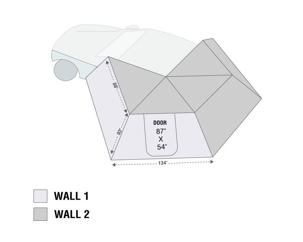 OVERLAND VEHICLE SYSTEMS | Nomadic 270 LT Awning Wall 2 Driver Side (18209909)