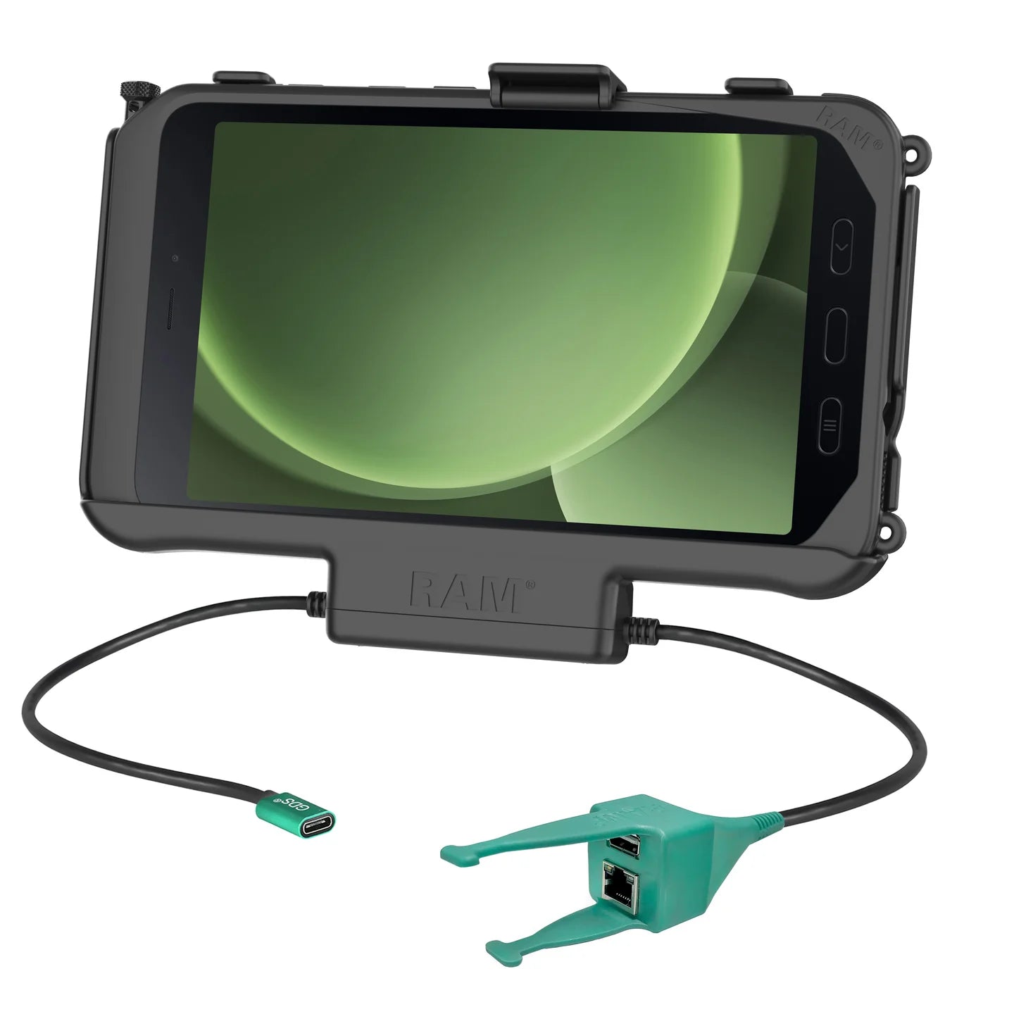 RAM MOUNTS | RAM USB-C Powered Dock + USB-A & RJ45 Data for Samsung Tab Active5 & 3