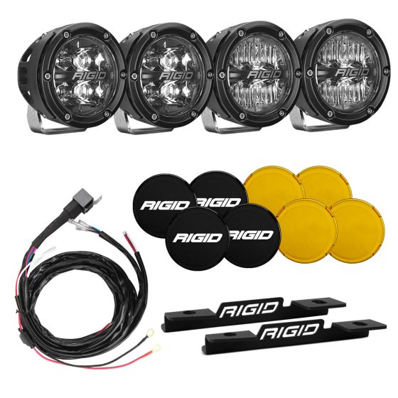 RIGID INDUSTRIES | Bronco 2021 A-Pillar Light Kit with a set of 360 Spot and a set 360 Drive Lights (46722)