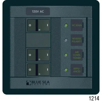 BLUE SEA SYSTEMS | Panel System Main 120 Volt AC Panel 2 Positions (189556)