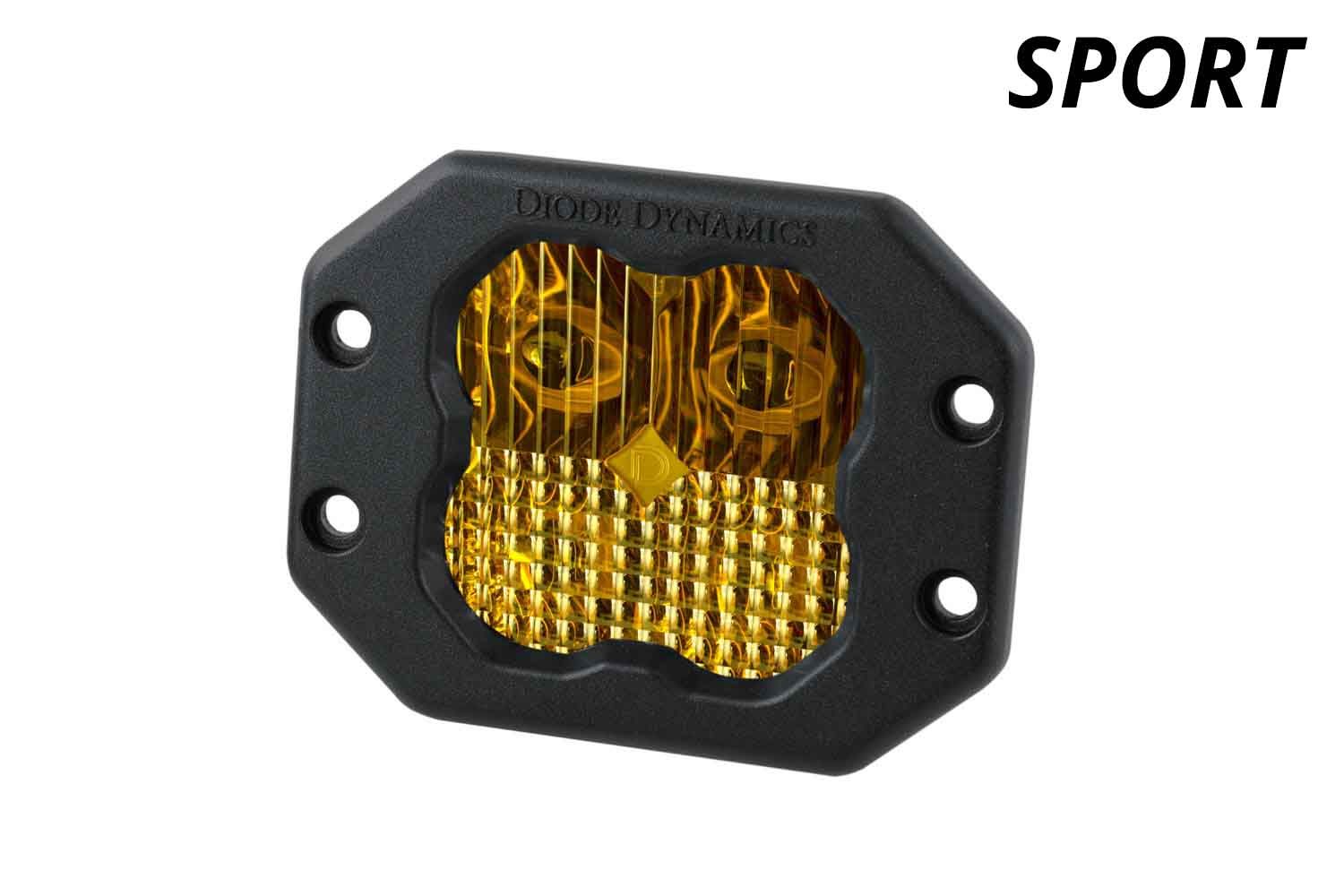 DIODE DYNAMICS | SS3 SAE Yellow Sport Flush Mount LED Pod (One)