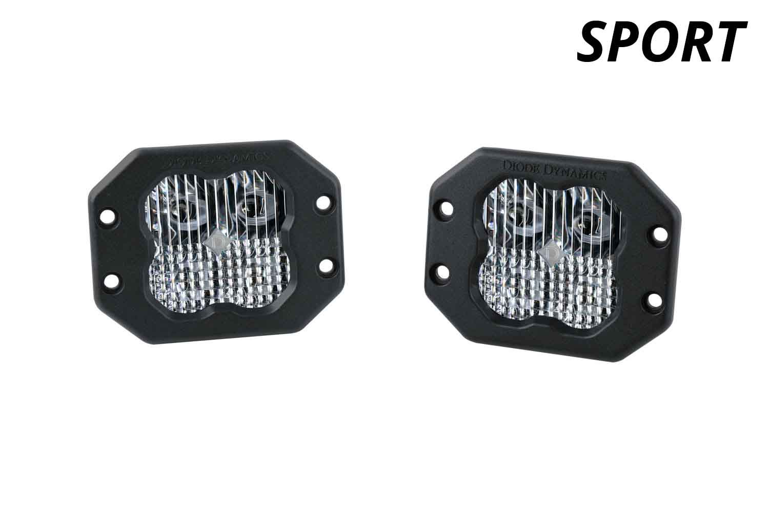 DIODE DYNAMICS | SS3 SAE/DOT White Sport Flush Mount LED Pod (Pair)