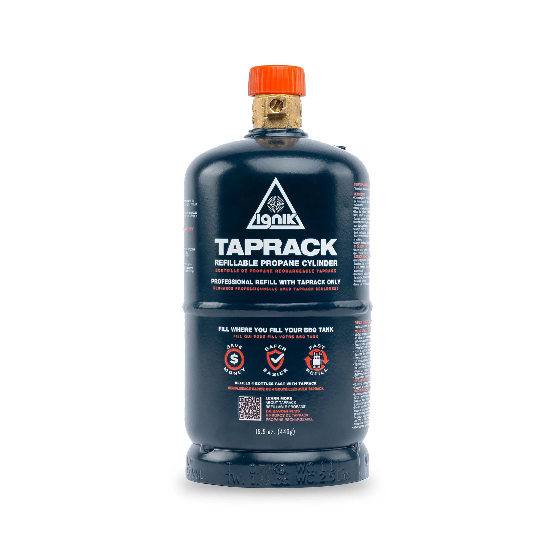 IGNIK OUTDOORS | TapRack Refillable Propane Cylinder Empty