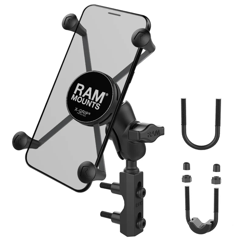 RAM MOUNTS | RAM X-Grip Large Phone Mount with Brake/Clutch Reservoir Base - Short