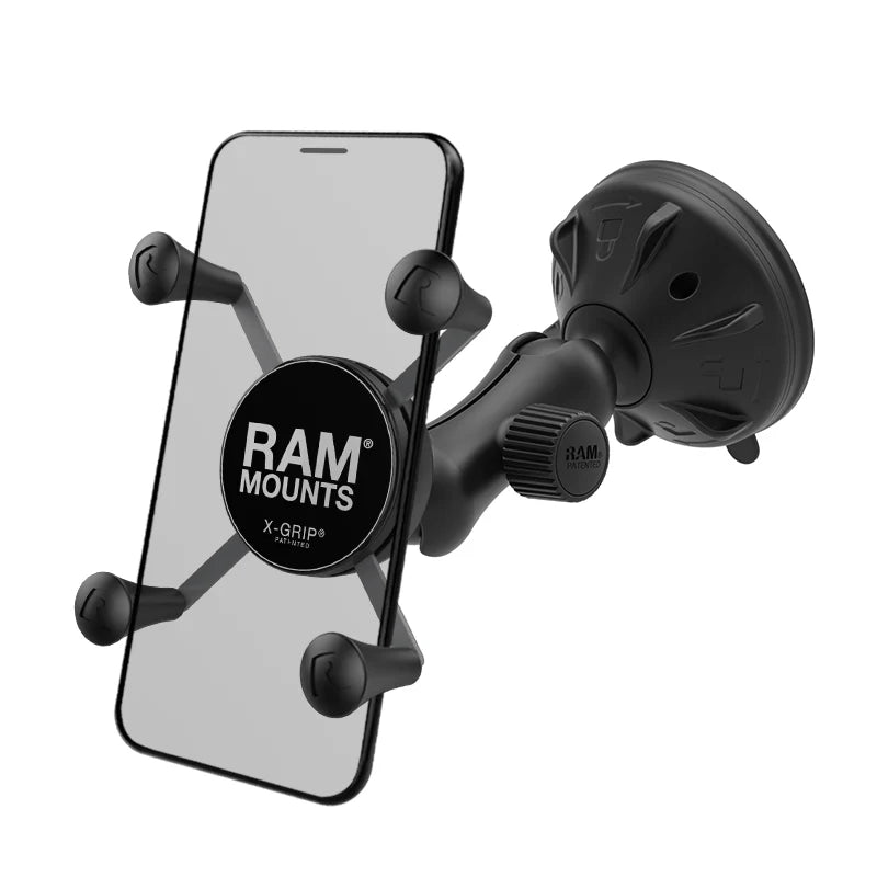 RAM MOUNTS | RAM X-Grip Phone Mount with Twist-Lock Low-Profile Suction Cup