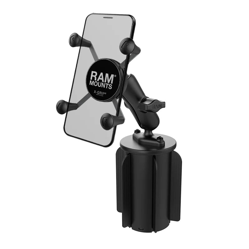 RAM MOUNTS | RAM X-Grip Phone Mount with RAM-A-CAN II Cup Holder Base