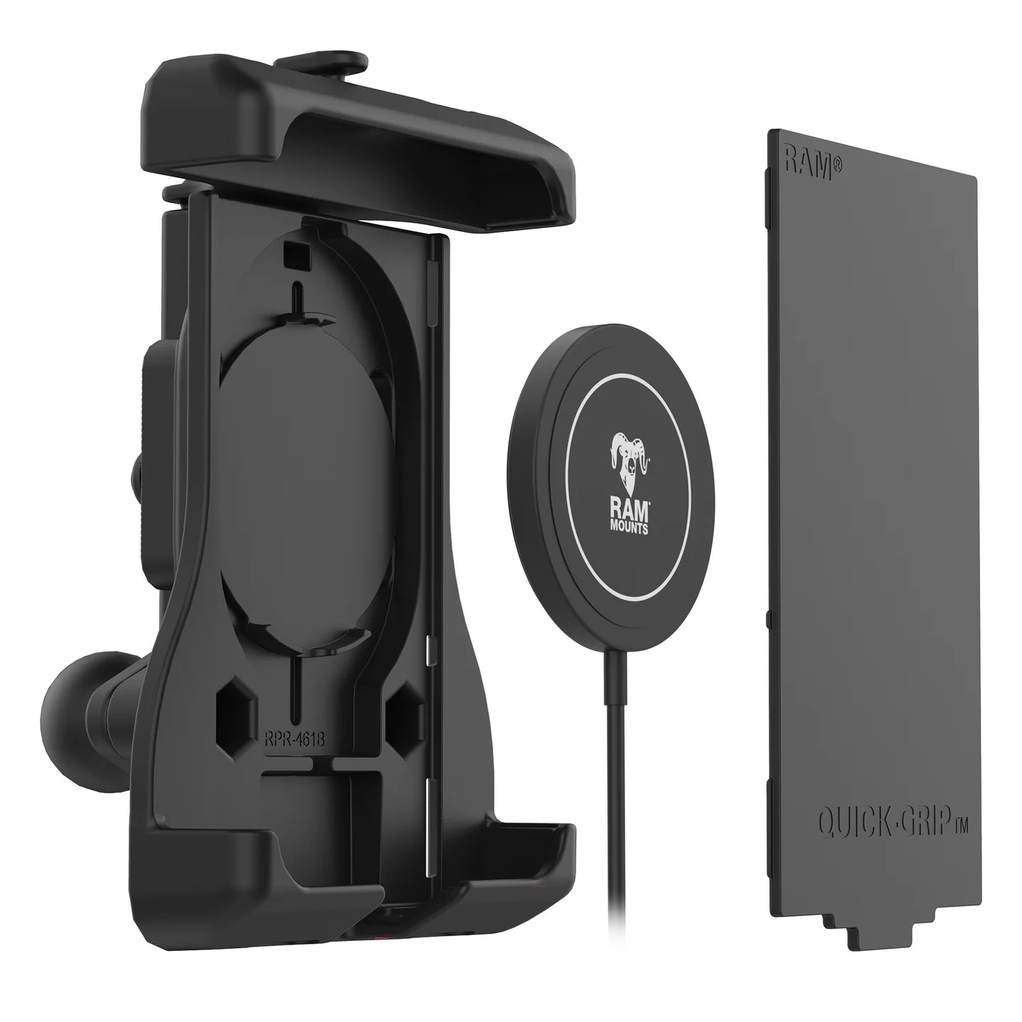 RAM MOUNTS | RAM Quick-Grip Holder with Ball for iPhone 12 Series + MagSafe