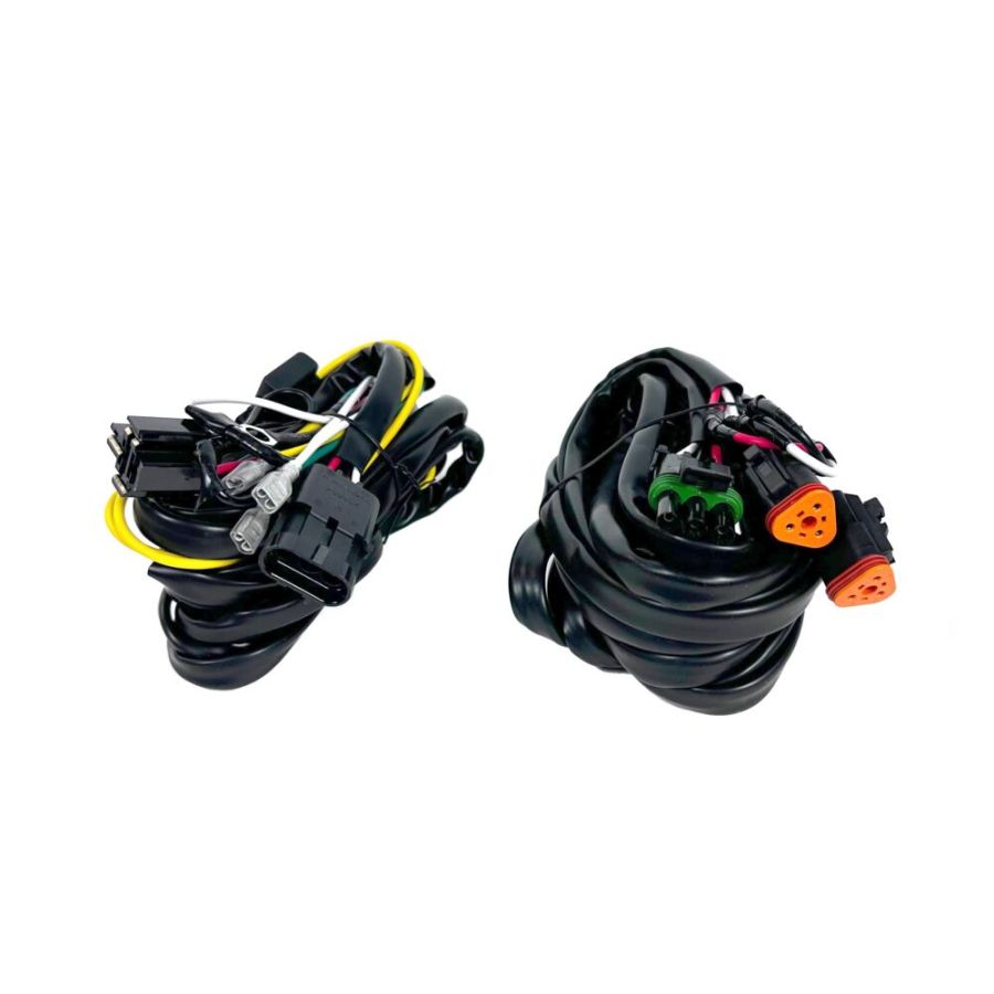 KC HILITES | Backup Wiring Harness - FLEX ERA - 40 Amp Relay - 3 Position LED Rocker Switch - 3-Pin Deutsch Connectors (6320)