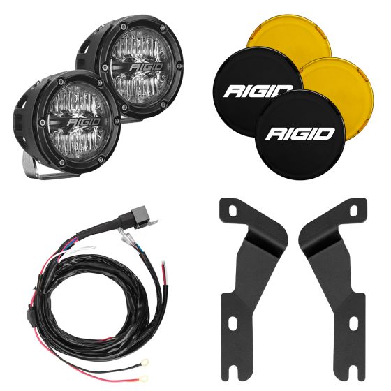 RIGID INDUSTRIES | Tacoma 3rd Gen 2016-2023 A-Pillar Light Kit, Includes 4 INCH 360-Series Drive (46708)