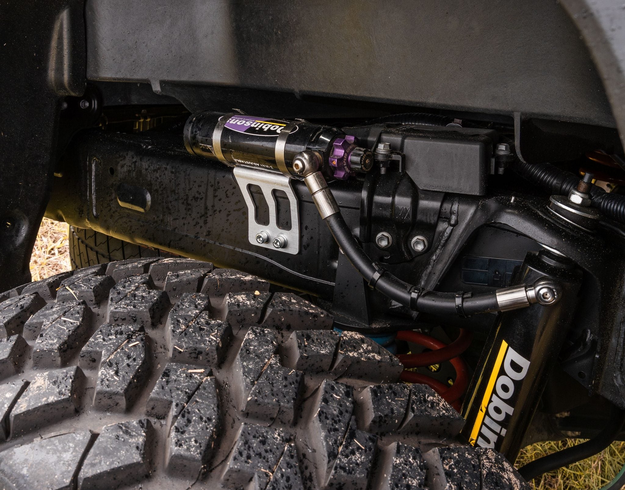 DOBINSONS | Tacoma 4th Gen (2024-2026) Rear Reservoir Mount Kit Raw Aluminum Finish (RM59-063)