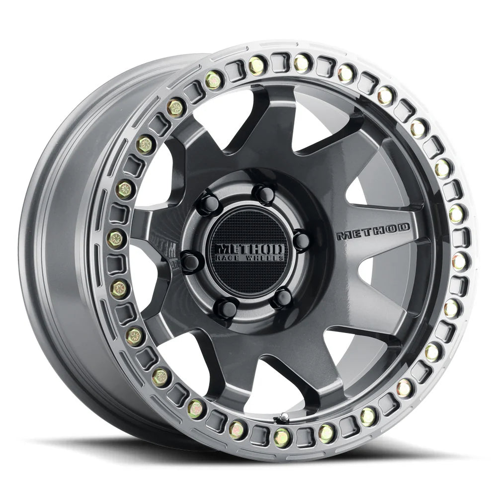 METHOD RACE WHEELS | 108 Beadlock Gloss Titanium Single Wheel (MR10879060844B)