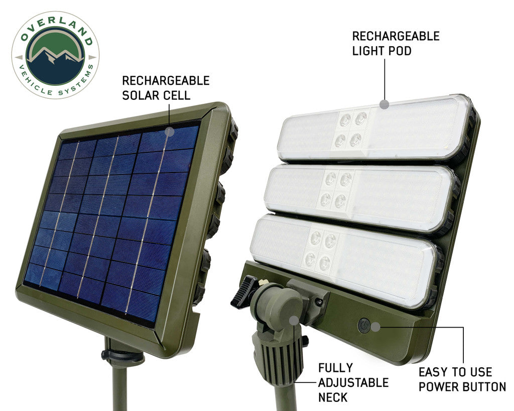 OVERLAND VEHICLE SYSTEMS | Wild Land Encounter Solar Powered Camping Light With Removable Light Pods (15059901)