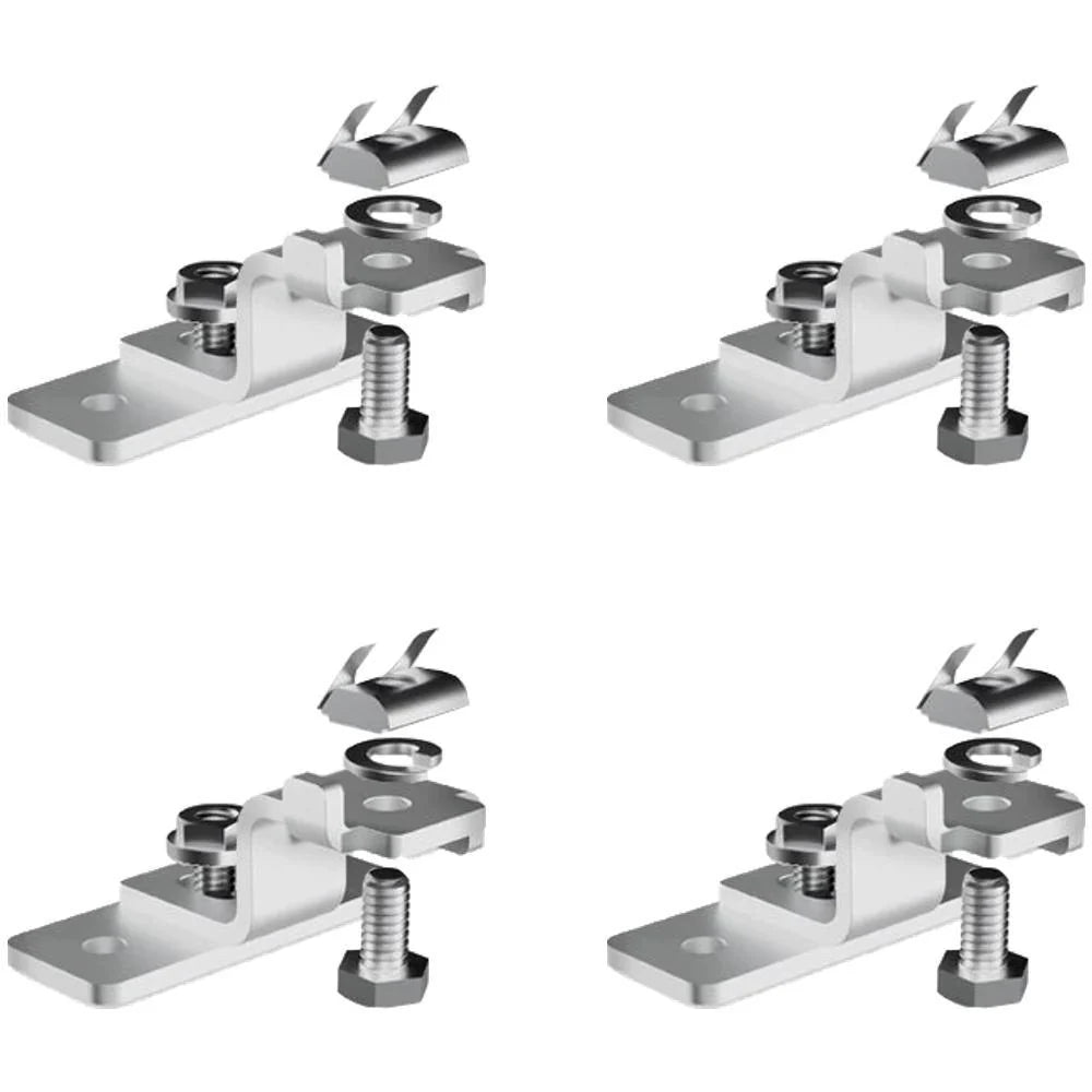 ZAMP SOLAR | Silver Universal Reversible Mounting Feet (MFT3008)