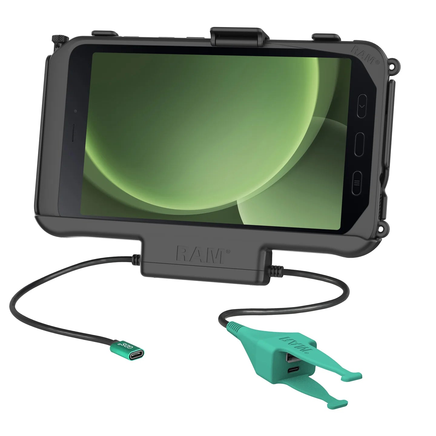 RAM MOUNTS | RAM USB-C Powered Dock + USB-C & USB-A Data for Samsung Tab Active5 & 3
