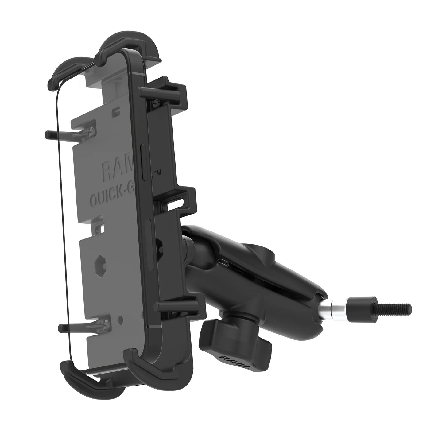 RAM MOUNTS | RAM Quick-Grip XL Phone Mount with Grab Handle & A-Pillar M6 Bolt Base