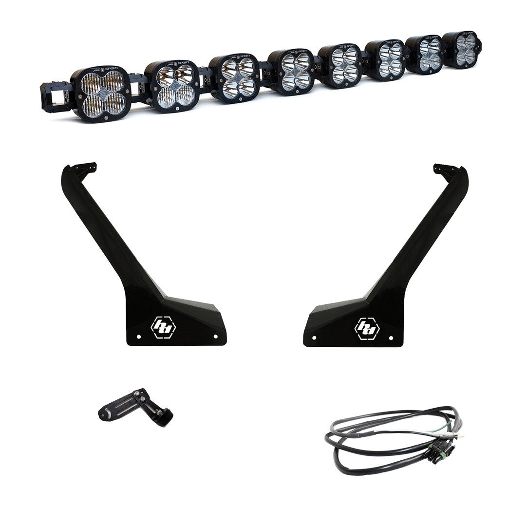 BAJA DESIGNS | Jeep Gladiator 2020-2024 & Wrangler JL 2018-2024 8XL Linkable Roof Mount Light Kit