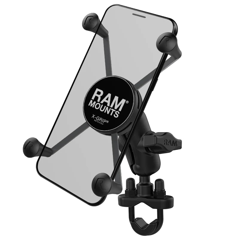 RAM MOUNTS | RAM X-Grip Large Phone Mount with Handlebar U-Bolt Base - Short
