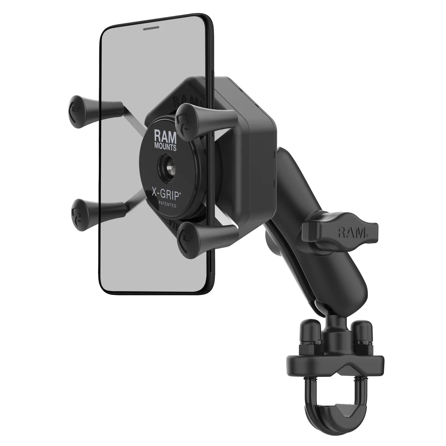 RAM MOUNTS | RAM X-Grip Phone Mount with Vibe-Safe & U-Bolt Base - Medium