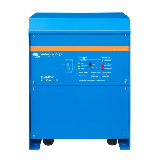 VICTRON ENERGY | Quattro Inverter & Charger 24V DC, 5000VA, 120V AC Output (1016015)