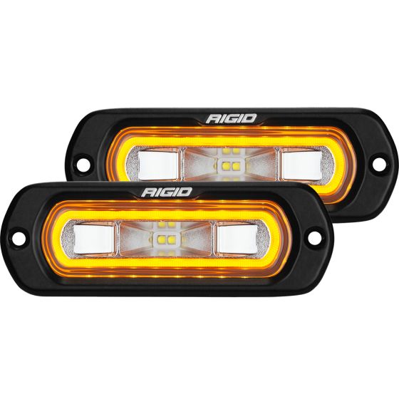 RIGID INDUSTRIES | SR-L Series Off-Road Spreader Pod Amber Halo | Pair (53223)