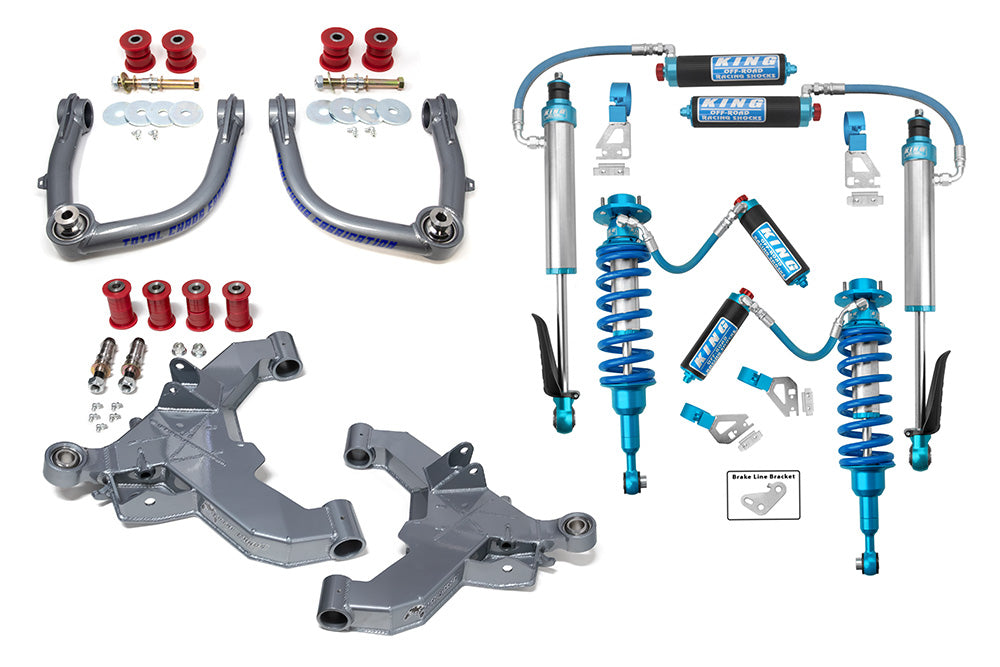 TOTAL CHAOS FABRICATION | Tacoma 4th Gen (2024 - Present) Mid Travel Lift Kit W - Front & Rear 2.5 Inch Diameter Adjustable King Shocks (24-25-K3A) - (Call To Order)