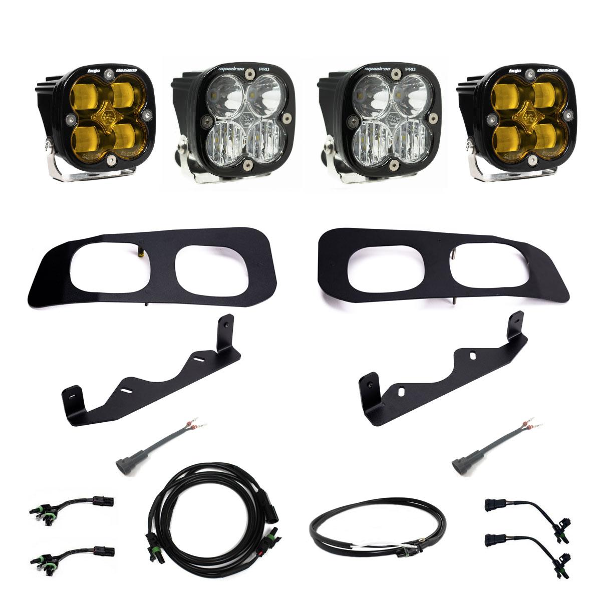 BAJA DESIGNS | Ford F-350 & 250 Super Duty 2023-2024 Squadron SAE/Squadron Pro Dual Fog Pocket Light Kit