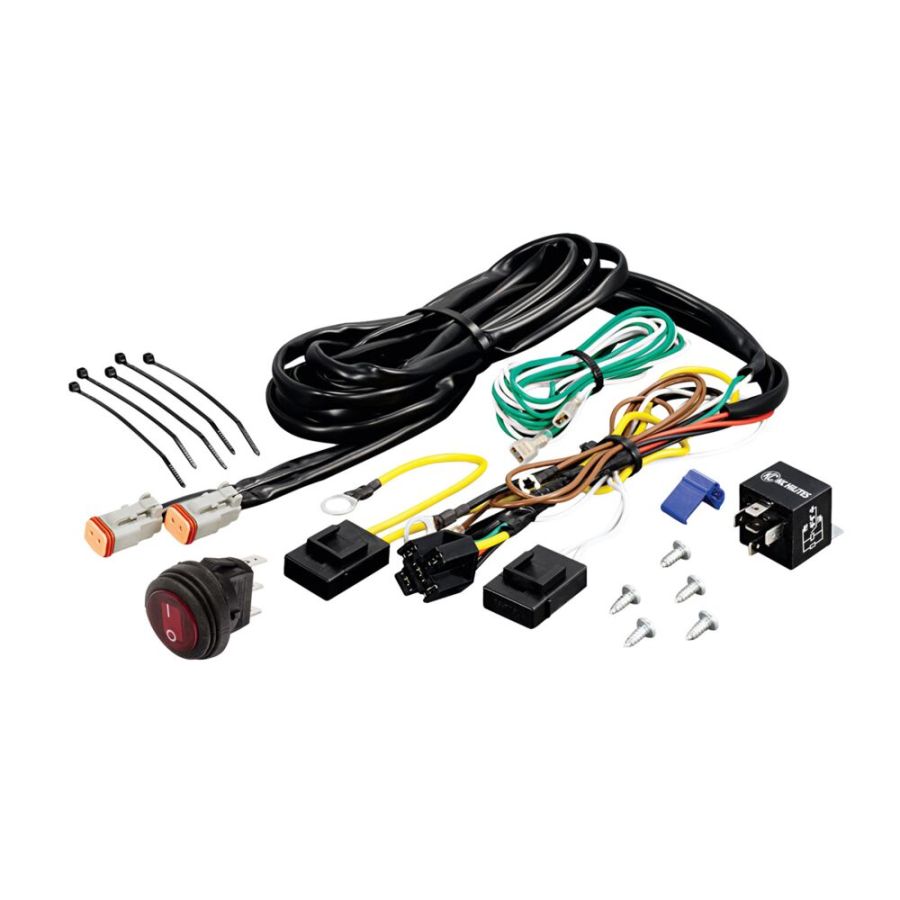KC HILITES | Wiring Harness - with 40 Amp Relay and LED Rocker Switch - 2-Pin Deutsch Connectors (6315)