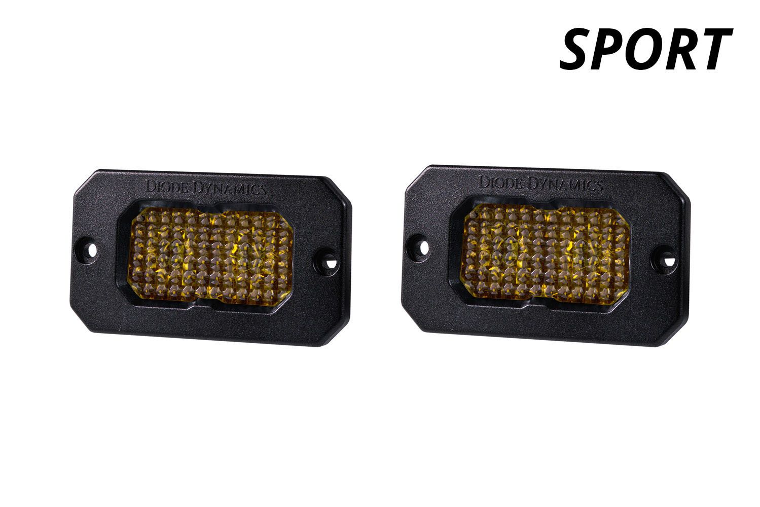 DIODE DYNAMICS | SSC2 SAE Yellow Sport Flush Mount LED Pod (Pair)