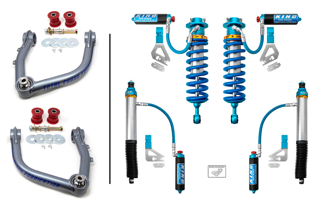 TOTAL CHAOS FABRICATION | Tundra 3rd Gen (2022 - 2024) Lift Kit W/ Front & Rear 3.0 Inch Diameter Adjustable King Shocks (22-30-K2A)