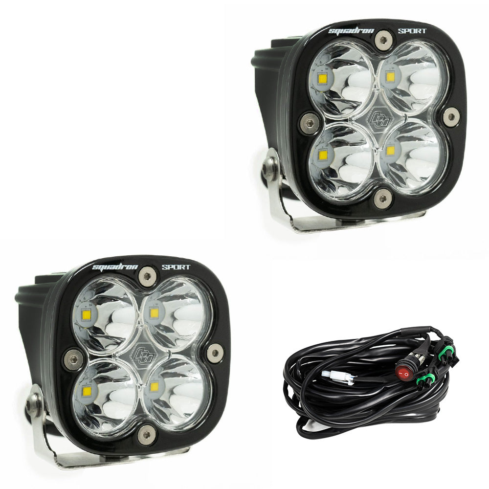 BAJA DESIGNS | Squadron Sport Black LED Auxiliary Light Pod Pair Universal