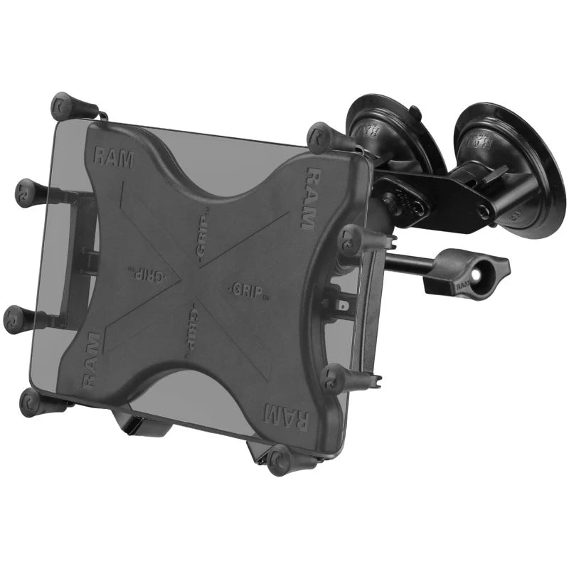 RAM MOUNTS | RAM X-Grip with Dual Suction for 9"-11" Tablets - Flat Plate