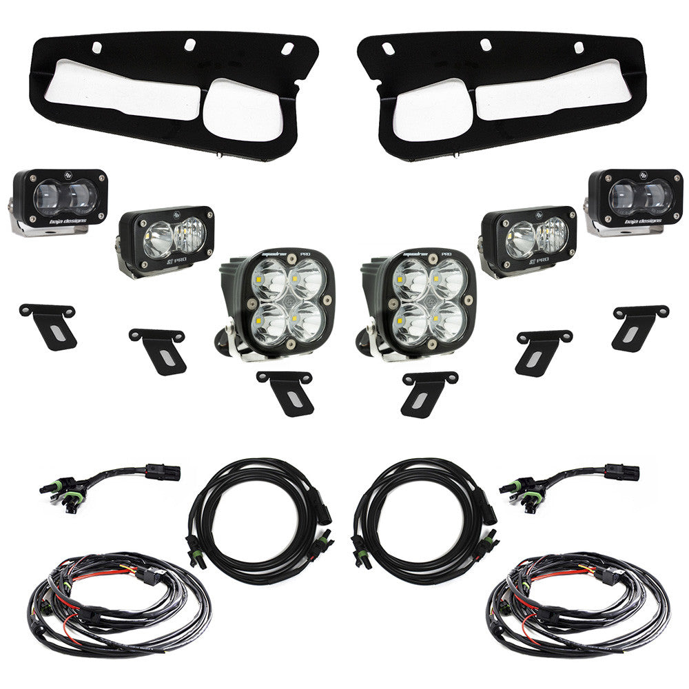 BAJA DESIGNS | Ford Bronco 2021-2024 S2 SAE Pro Fog Pocket Light Kit Steel Bumper