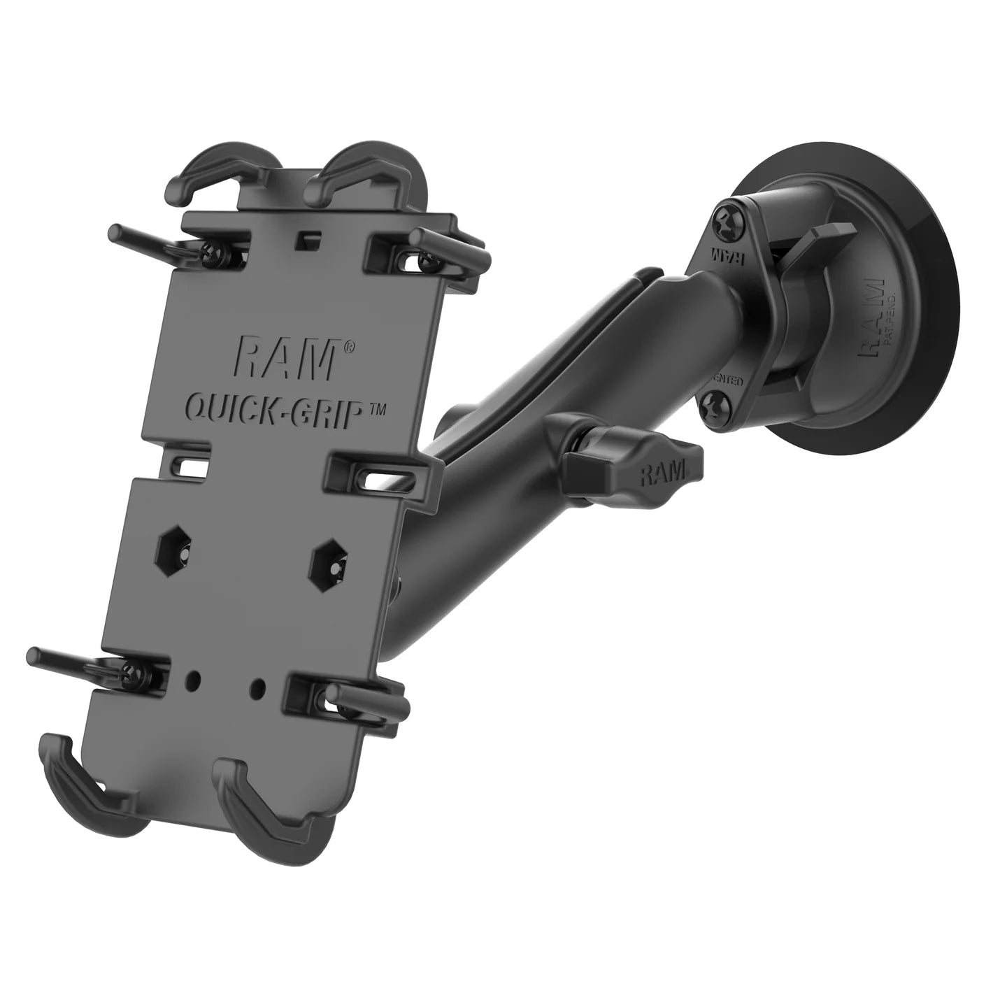 RAM MOUNTS | RAM Quick-Grip XL Phone Mount with Twist-Lock Suction Cup - Long