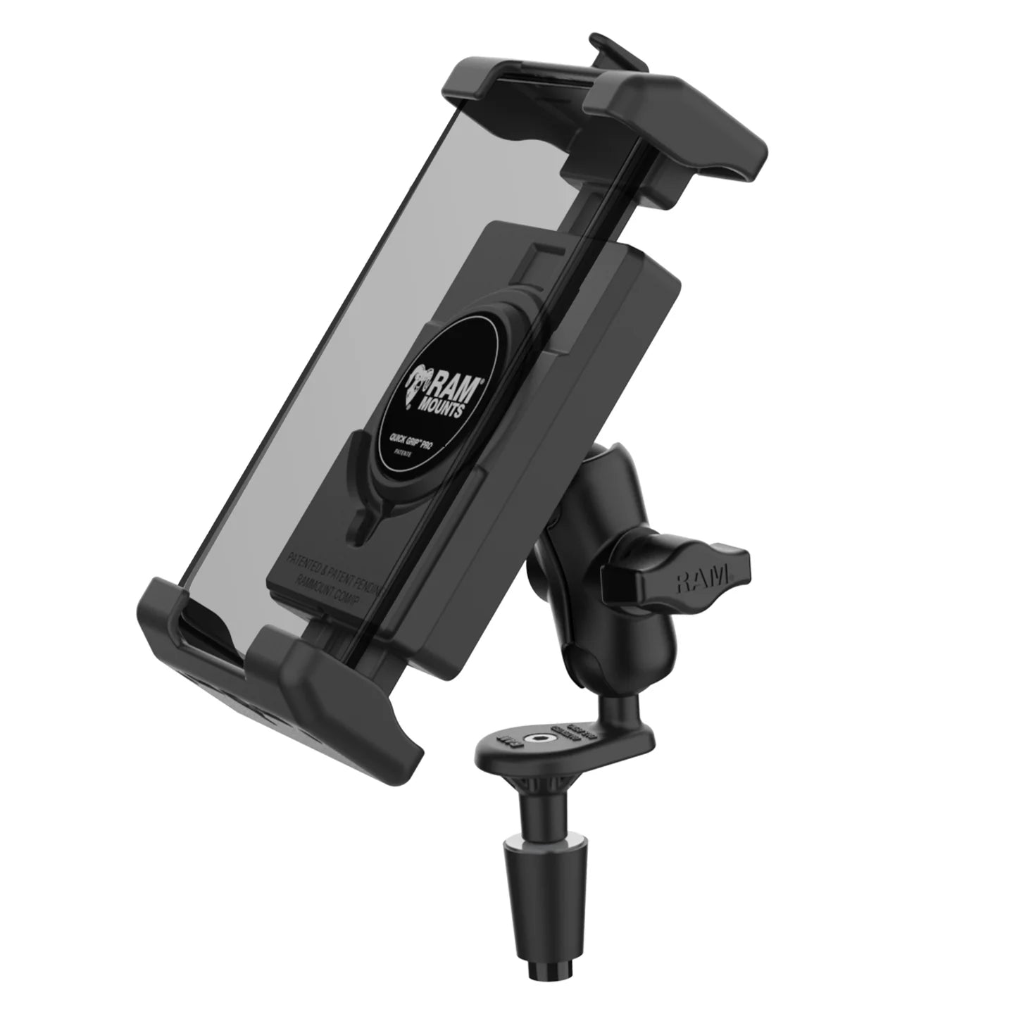 RAM MOUNTS | RAM Quick-Grip Pro XL Phone Mount with Fork Stem Base - Short