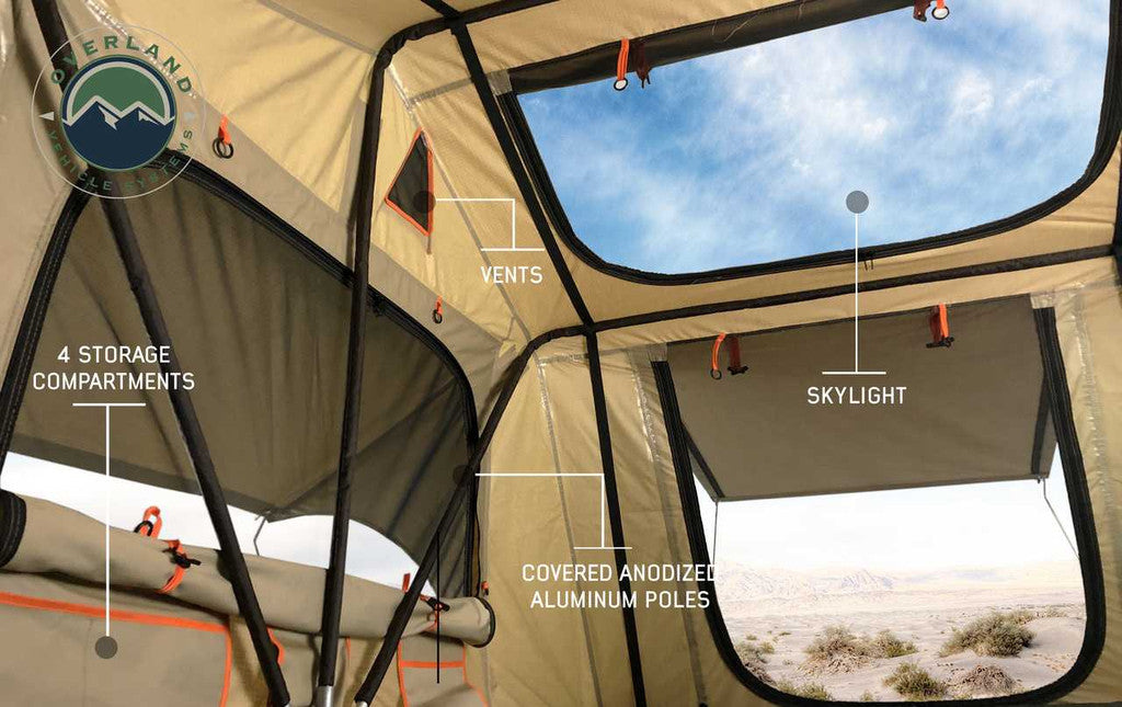 OVERLAND VEHICLE SYSTEMS | TMBK 2 Person Roof Top Tent with Rain Fly (SKU:18019933)