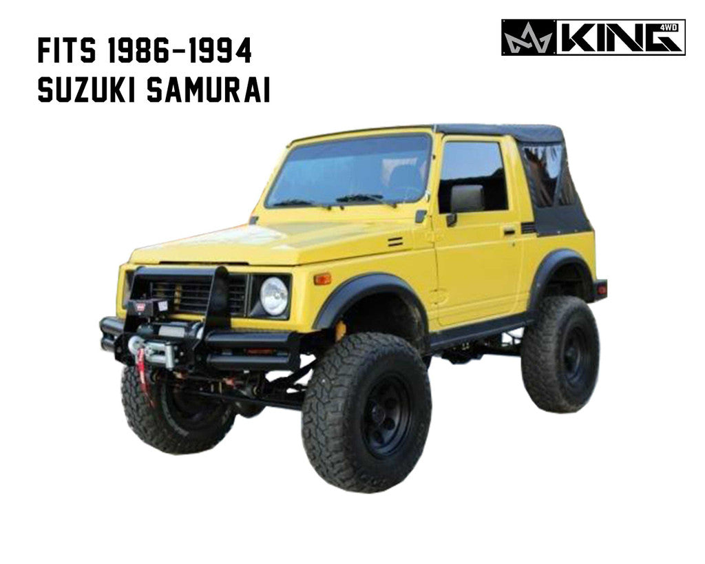 KING 4WD | Suzuki Samurai 1986-1994 Premium Replacement Soft Top Black Diamond With Tinted Windows (14011035)